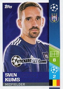 Sticker Sven Kums - UEFA Champions League 2017-2018 - Topps