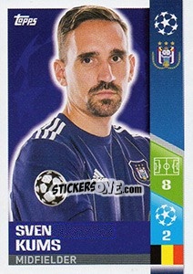 Sticker Sven Kums - UEFA Champions League 2017-2018 n. 354 - Topps