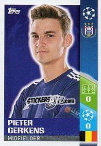 Sticker Pieter Gerkens - UEFA Champions League 2017-2018 n. 355 - Topps