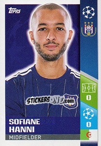 Sticker Sofiane Hanni - UEFA Champions League 2017-2018 - Topps