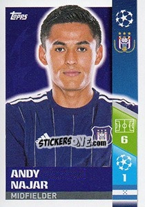 Sticker Andy Najar - UEFA Champions League 2017-2018 n. 359 - Topps