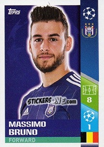 Sticker Massimo Bruno - UEFA Champions League 2017-2018 n. 360 - Topps