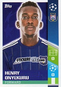 Sticker Henry Onyekuru - UEFA Champions League 2017-2018 n. 362 - Topps