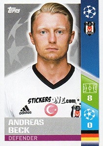 Sticker Andreas Beck - UEFA Champions League 2017-2018 - Topps