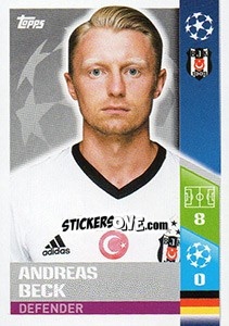 Sticker Andreas Beck - UEFA Champions League 2017-2018 n. 368 - Topps