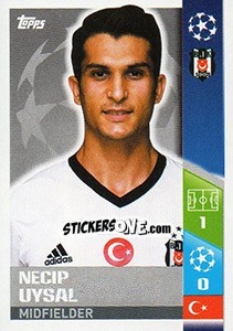 Sticker Necip Uysal - UEFA Champions League 2017-2018 n. 373 - Topps