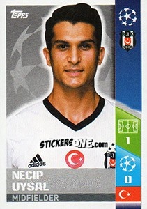 Cromo Necip Uysal - UEFA Champions League 2017-2018 - Topps