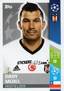 Sticker Gary Medel - UEFA Champions League 2017-2018 n. 376 - Topps