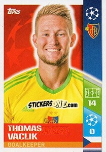 Sticker Tomáš Vaclík - UEFA Champions League 2017-2018 - Topps