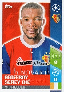 Sticker Geoffroy Serey Dié - UEFA Champions League 2017-2018 n. 394 - Topps