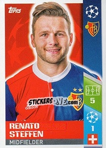 Sticker Renato Steffen - UEFA Champions League 2017-2018 n. 397 - Topps