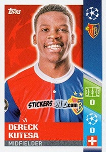 Sticker Dereck Kutesa - UEFA Champions League 2017-2018 n. 398 - Topps
