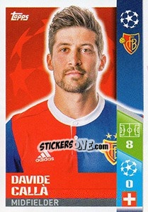 Sticker Davide Callà - UEFA Champions League 2017-2018 n. 399 - Topps