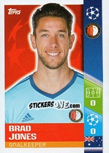 Sticker Brad Jones - UEFA Champions League 2017-2018 - Topps