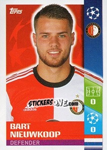 Sticker Bart Nieuwkoop - UEFA Champions League 2017-2018 n. 407 - Topps