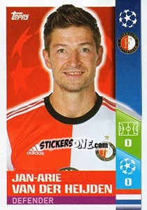 Sticker Jan-Arie van der Heijden - UEFA Champions League 2017-2018 - Topps
