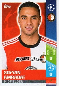 Sticker Sofyan Amrabat - UEFA Champions League 2017-2018 n. 412 - Topps