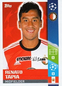 Sticker Renato Tapia - UEFA Champions League 2017-2018 n. 414 - Topps