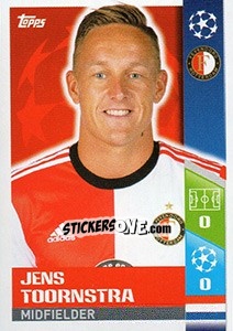 Sticker Jens Toornstra - UEFA Champions League 2017-2018 n. 417 - Topps