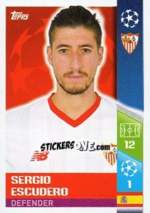 Sticker Sergio Escudero - UEFA Champions League 2017-2018 n. 425 - Topps