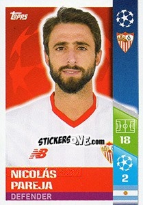 Sticker Nicolás Pareja - UEFA Champions League 2017-2018 - Topps