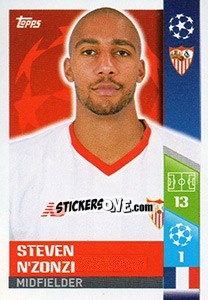 Sticker Steven N'Zonzi - UEFA Champions League 2017-2018 n. 429 - Topps