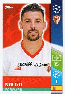 Sticker Nolito - UEFA Champions League 2017-2018 n. 434 - Topps