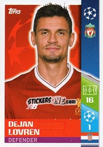 Sticker Dejan Lovren - UEFA Champions League 2017-2018 n. 442 - Topps