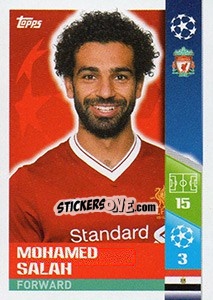 Sticker Mohamed Salah - UEFA Champions League 2017-2018 - Topps