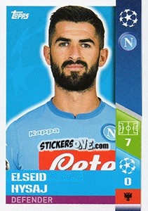 Sticker Elseid Hysaj - UEFA Champions League 2017-2018 n. 456 - Topps