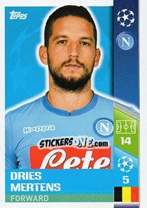 Sticker Dries Mertens - UEFA Champions League 2017-2018 n. 467 - Topps