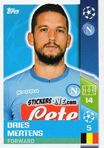 Cromo Dries Mertens - UEFA Champions League 2017-2018 - Topps