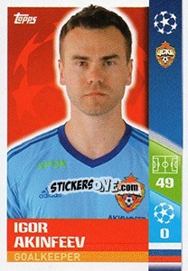 Sticker Igor Akinfeev - UEFA Champions League 2017-2018 n. 471 - Topps