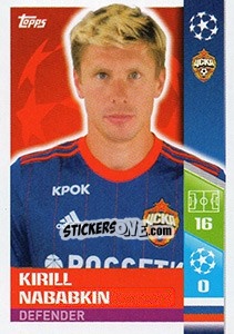 Sticker Kirill Nababkin - UEFA Champions League 2017-2018 n. 473 - Topps