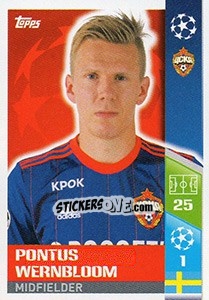 Sticker Pontus Wernbloom - UEFA Champions League 2017-2018 n. 478 - Topps