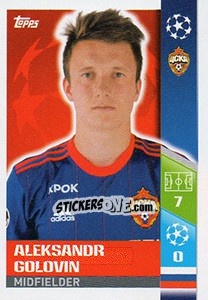 Sticker Aleksandr Golovin - UEFA Champions League 2017-2018 - Topps