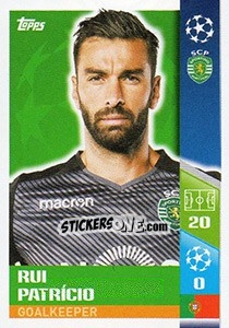 Cromo Rui Patrício - UEFA Champions League 2017-2018 - Topps