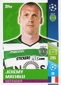 Sticker Jérémy Mathieu - UEFA Champions League 2017-2018 - Topps