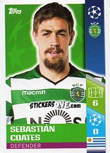 Sticker Sebastián Coates - UEFA Champions League 2017-2018 n. 489 - Topps
