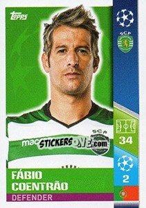 Figurina Fábio Coentrão - UEFA Champions League 2017-2018 - Topps