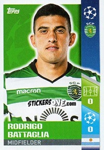 Sticker Rodrigo Battaglia - UEFA Champions League 2017-2018 n. 497 - Topps
