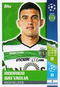 Sticker Rodrigo Battaglia - UEFA Champions League 2017-2018 - Topps