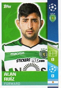 Sticker Alan Ruiz - UEFA Champions League 2017-2018 n. 498 - Topps