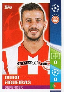 Sticker Diogo Figueiras - UEFA Champions League 2017-2018 - Topps