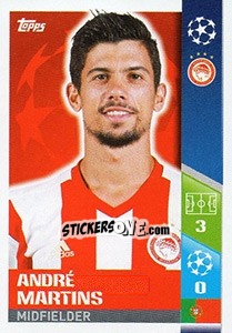 Sticker André Martins - UEFA Champions League 2017-2018 - Topps
