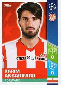 Sticker Karim Ansarifard - UEFA Champions League 2017-2018 - Topps