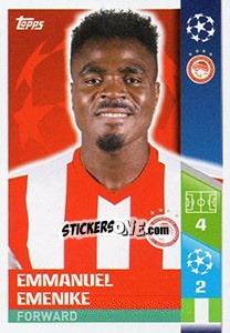 Sticker Emmanuel Emenike - UEFA Champions League 2017-2018 n. 516 - Topps