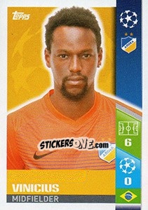 Sticker Vinícius - UEFA Champions League 2017-2018 n. 526 - Topps