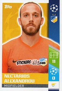 Sticker Nectarios Alexandrou - UEFA Champions League 2017-2018 n. 529 - Topps