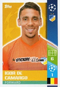 Sticker Igor De Camargo - UEFA Champions League 2017-2018 n. 531 - Topps